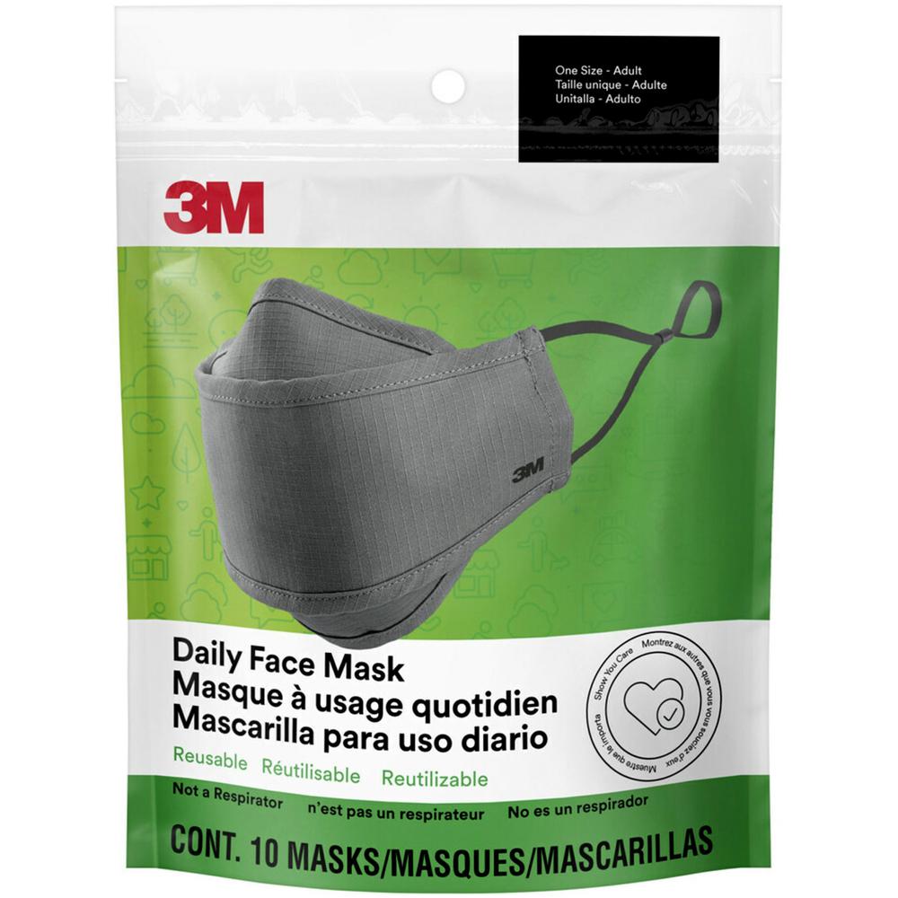 3M Daily Face Masks - Recommended for: Face, Indoor, Outdoor, Office, Transportation - Reusable, 2-ply, Lightweight, Breathable