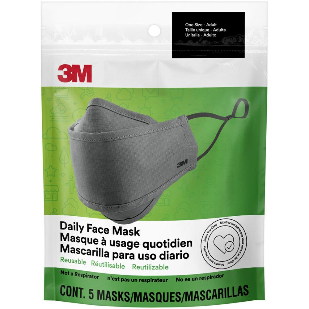 3M Daily Face Masks - Recommended for: Face, Indoor, Outdoor, Office, Transportation - Reusable, 2-ply, Lightweight, Breathable