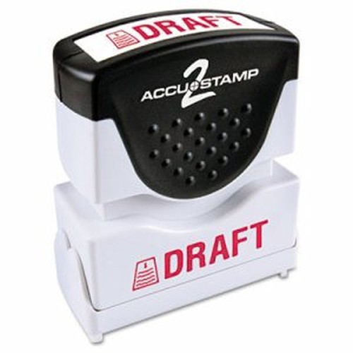 COSCO Shutter Stamp - Message Stamp - "DRAFT" - 0.50" Impression Width - 20000 Impression(s) - Red - Rubber, Plastic - 1 Each