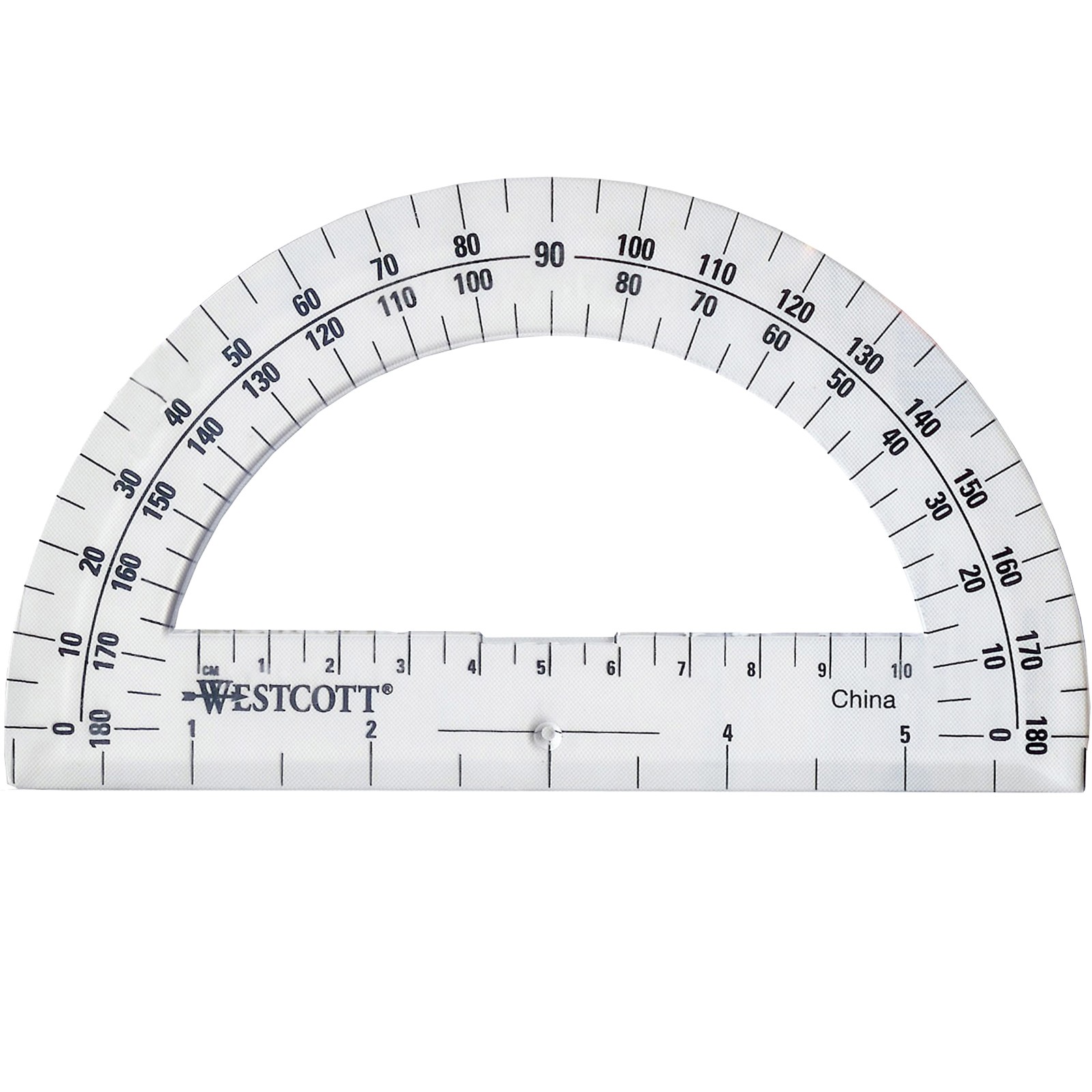Protractor 6", 180 degree, Clear