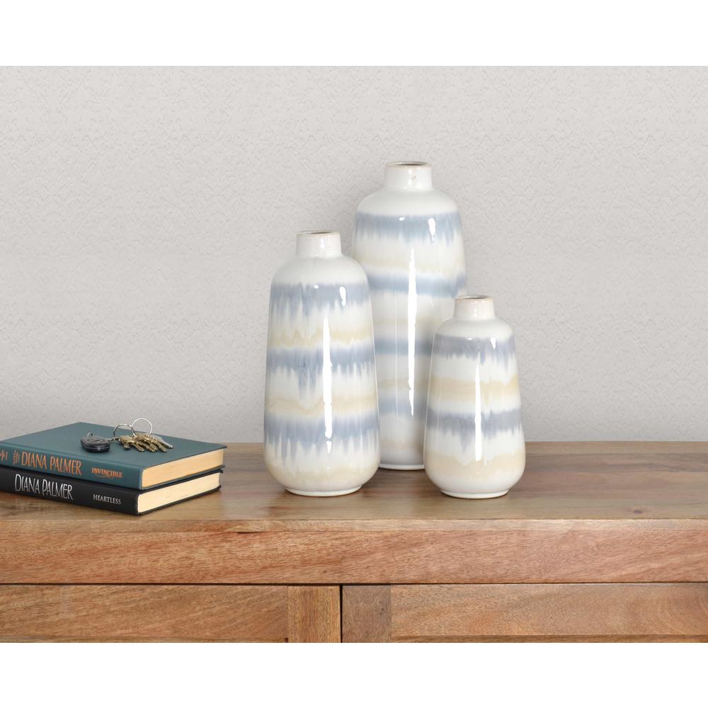 Gray Sand Vase Set of 3