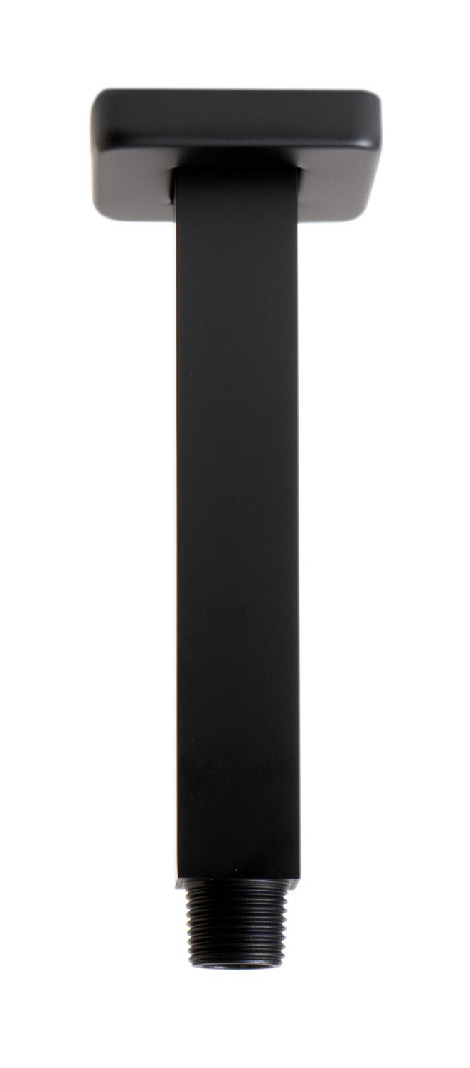 ALFI brand ABSA6S-BM Black Matte 6" Square Ceiling Shower Arm