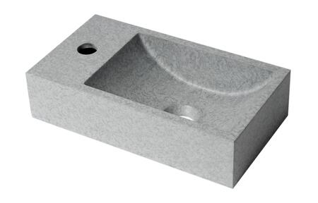 ALFI brand ABCO108 16" Small Rectangular Solid Concrete Gray Matte Wall Mounted Bathroom Sink