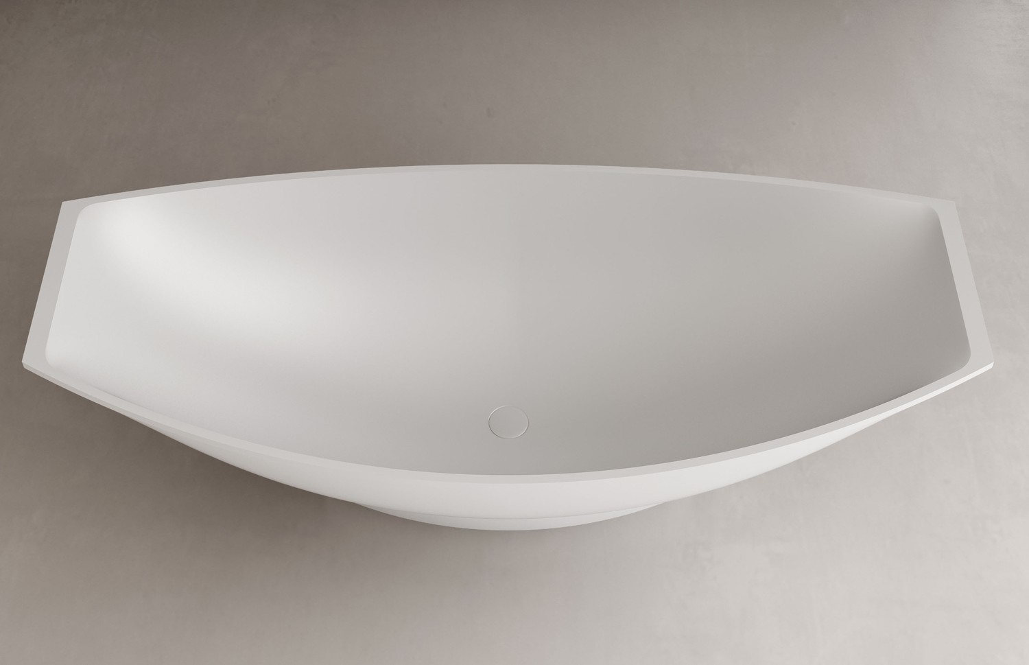 ALFI brand AB9991 White Matte 71" Solid Surface Resin Free Standing Hammock Style Bathtub