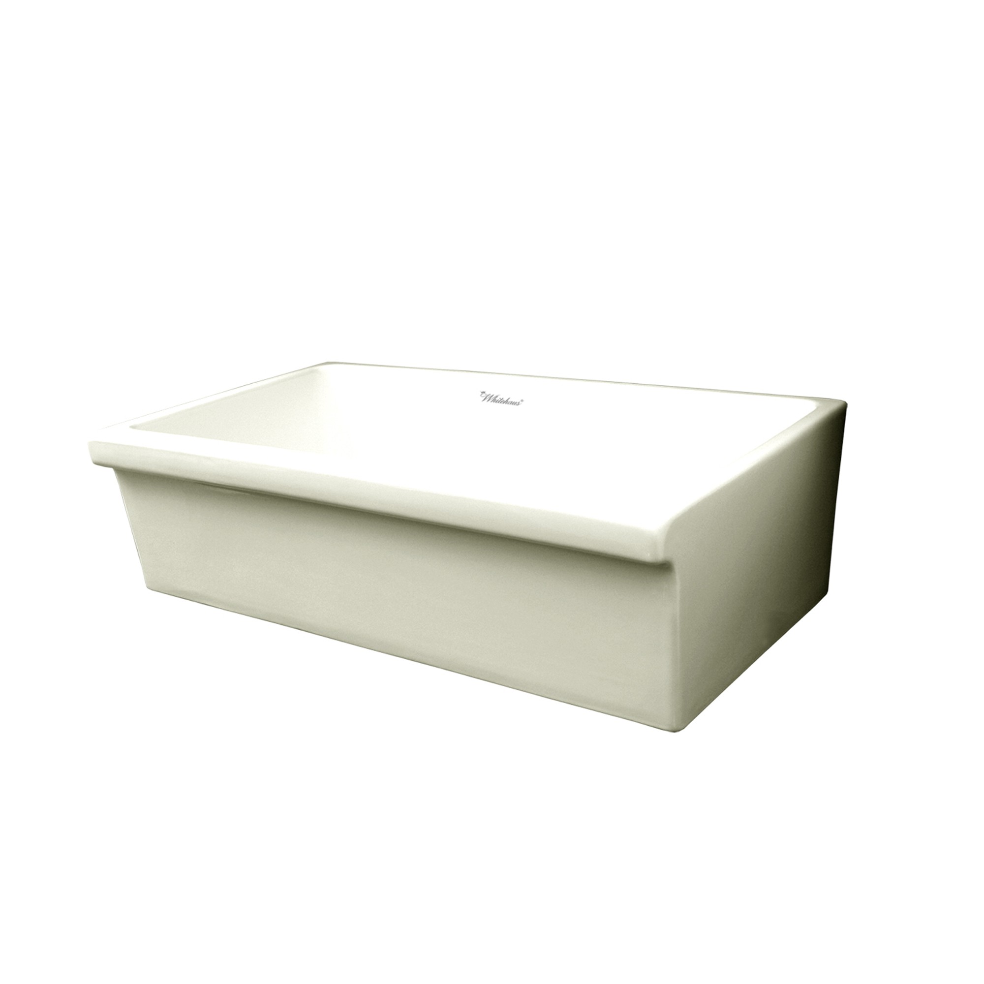 Farmhaus Fireclay Quatro Alcove Large Reversible Sink with Decorative 2 +" Lip on One Side and 2" Lip on the Opposite Side