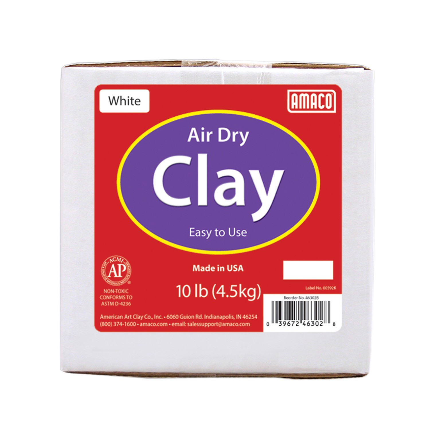 Air Dry Clay, White, 10 lbs