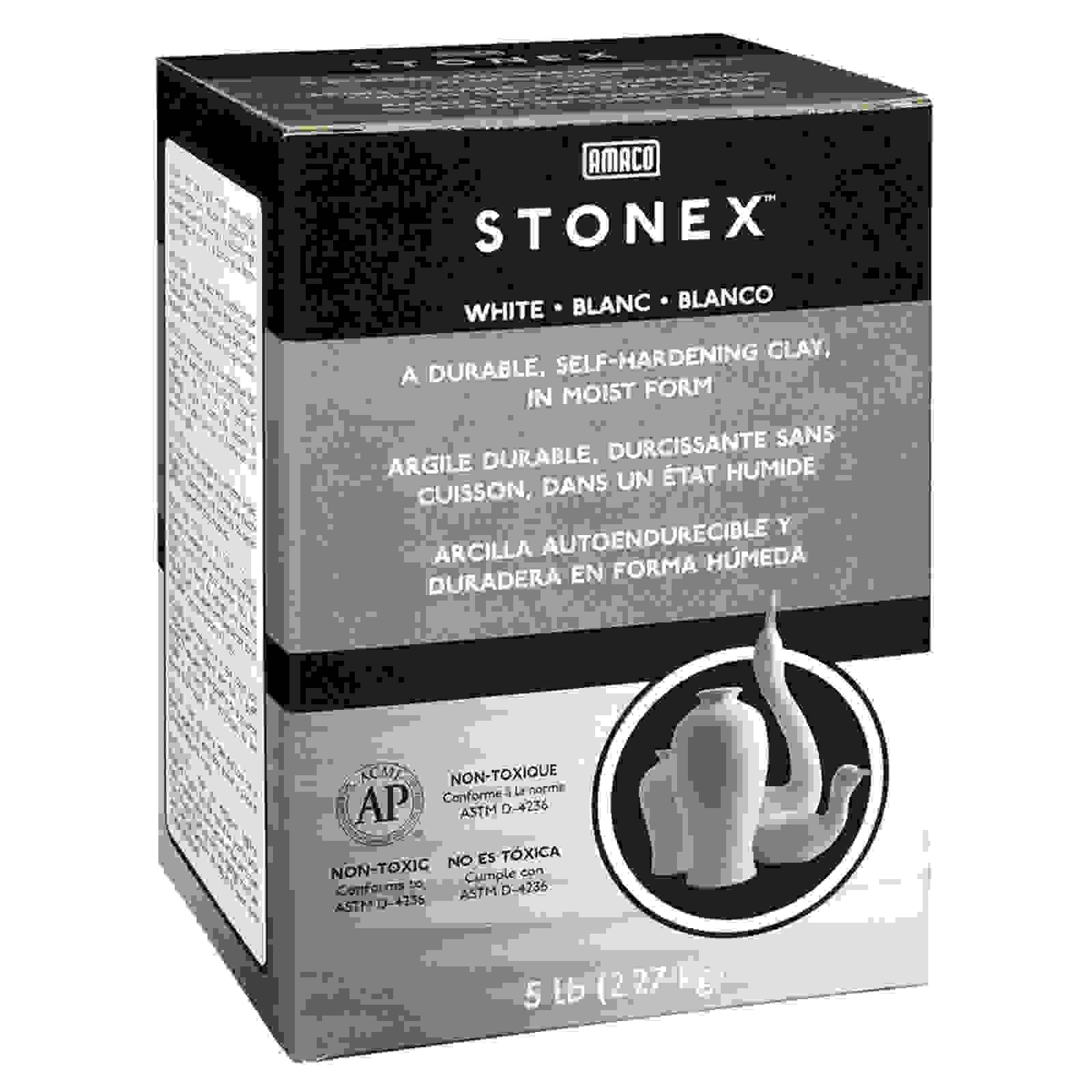 Stonex Self-Hardening Clay, White, 5 lbs