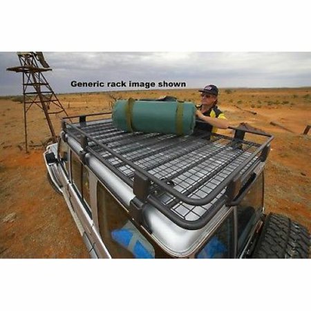 94-99 LAND ROVER DISCOVERY/85-06 LAND ROVER RANGE ROVER STEEL W/MESH FLOOR ROOF RACK BASKET 43X49IN