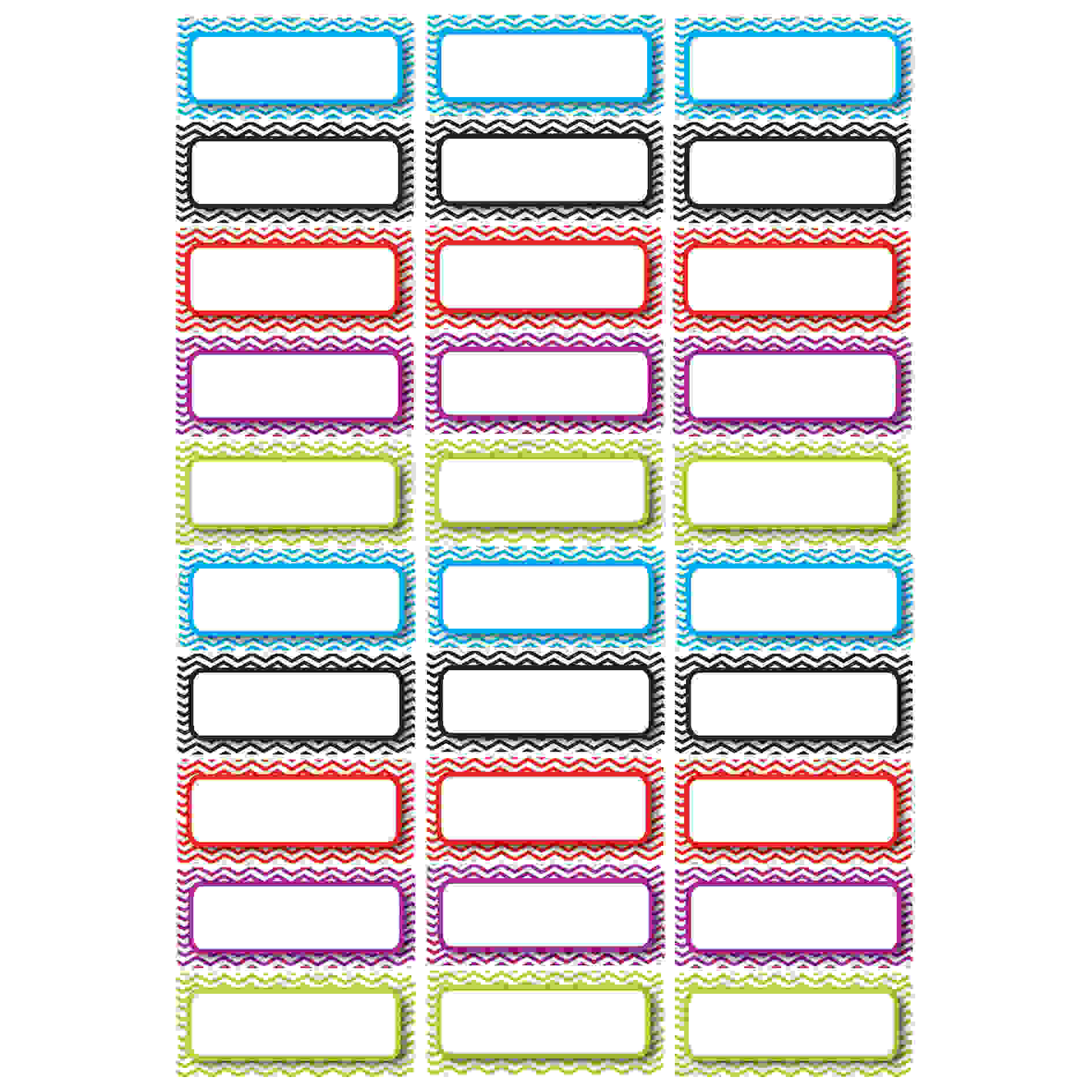 Die-Cut Magnetic Foam Color Chevron Labels/Nameplates, Pack of 30