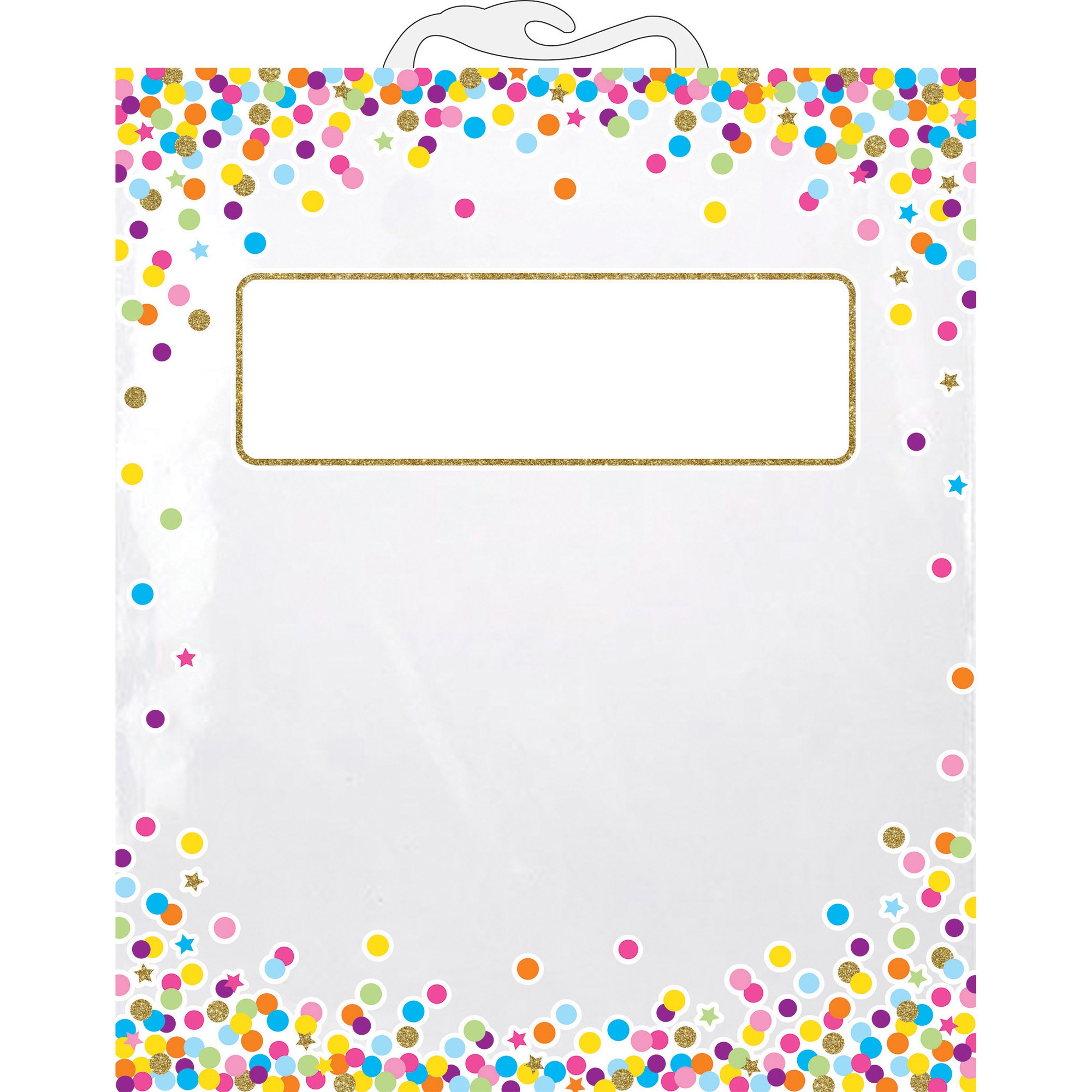 Hanging Confetti Pattern Storage/Book Bag, 11" x 16"