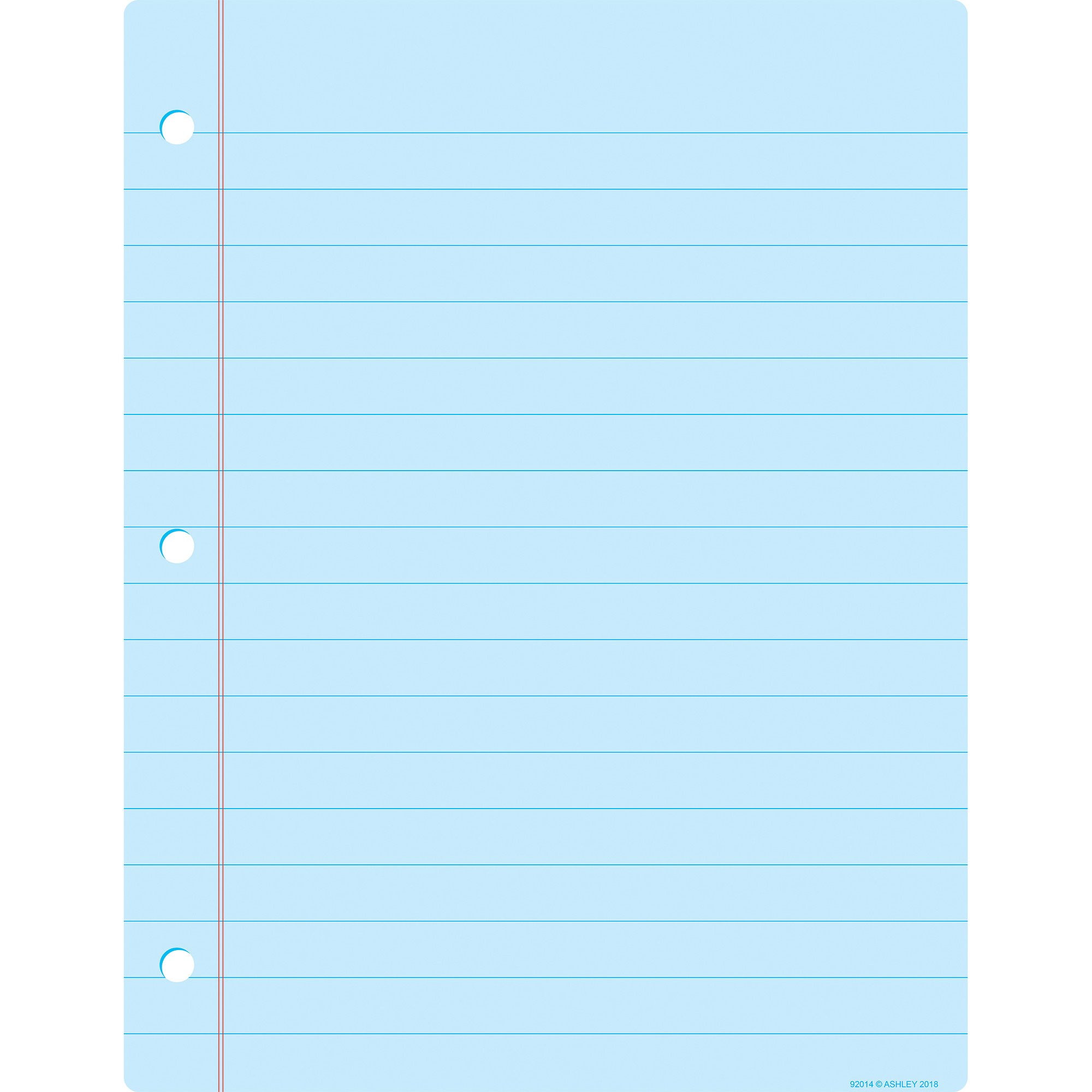 Smart Poly Big Light Blue Notebook Paper Chart, Dry-Erase Surface, 17" x 22"