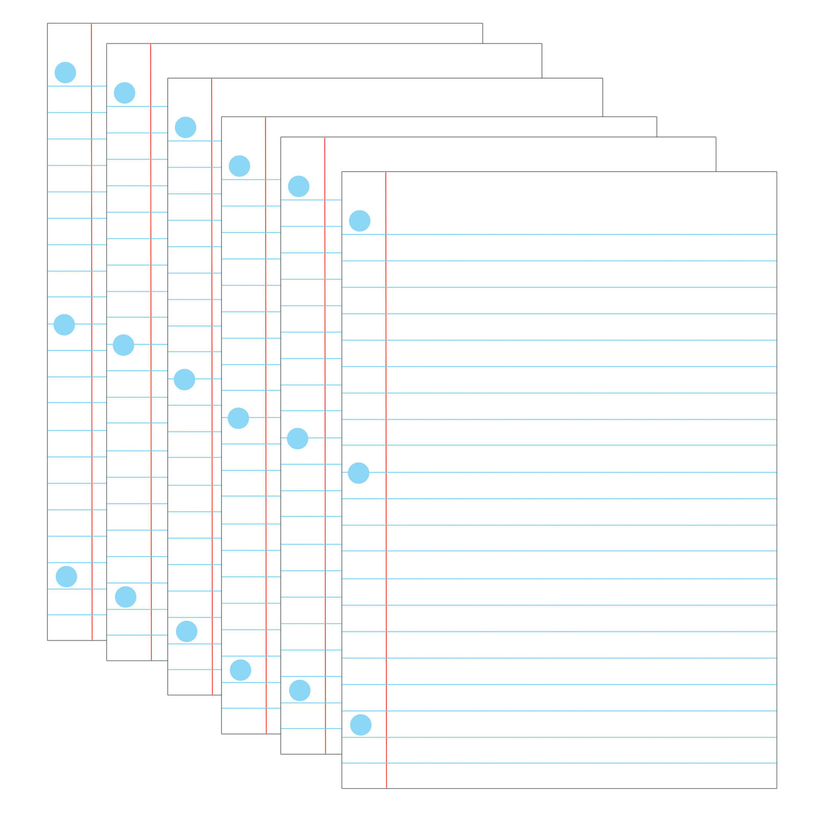 Magnetic Notebook Page, 8-1/2" x 11", Pack of 6