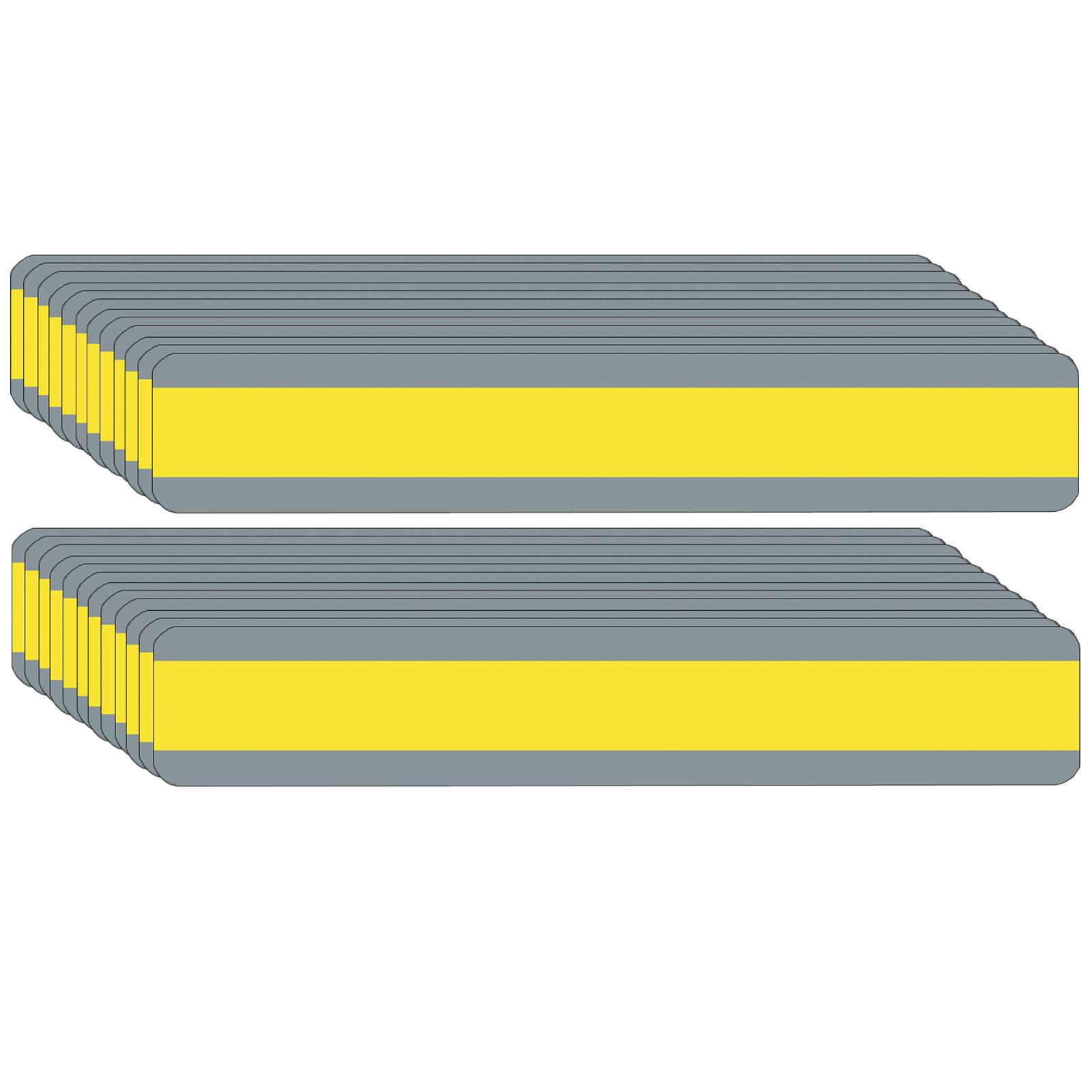 Double Wide Sentence Strip Reading Guide, 1-1/4" x 7-1/4", Yellow, Pack of 24