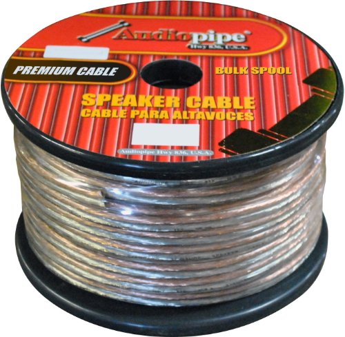 Audiopipe 10 ga. Speaker Cable 25ft (CABLE1025CLR)