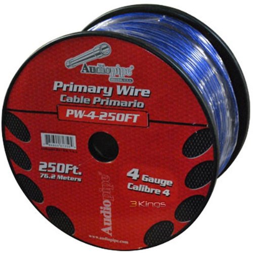 Power Wire Audiopipe 4Ga 250' Blue