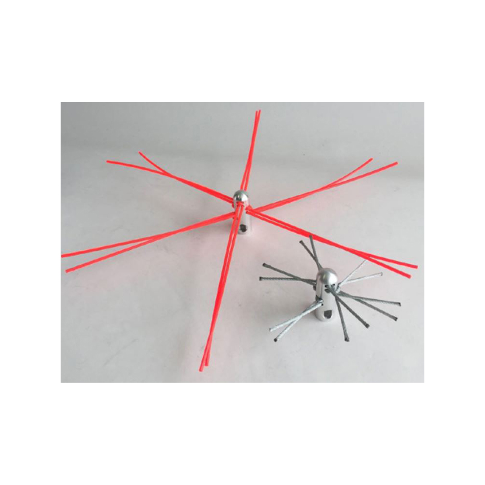 12" Diameter ButtonLok Aluminum Missile Whip Steel Wire Scratcher - RO23