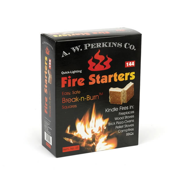 Fire Starters - 144 Squares Per Box - 25