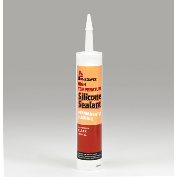 HomeSaver High Temperature Clear Silicone Sealant (1 Case of 6) - 1076C-6