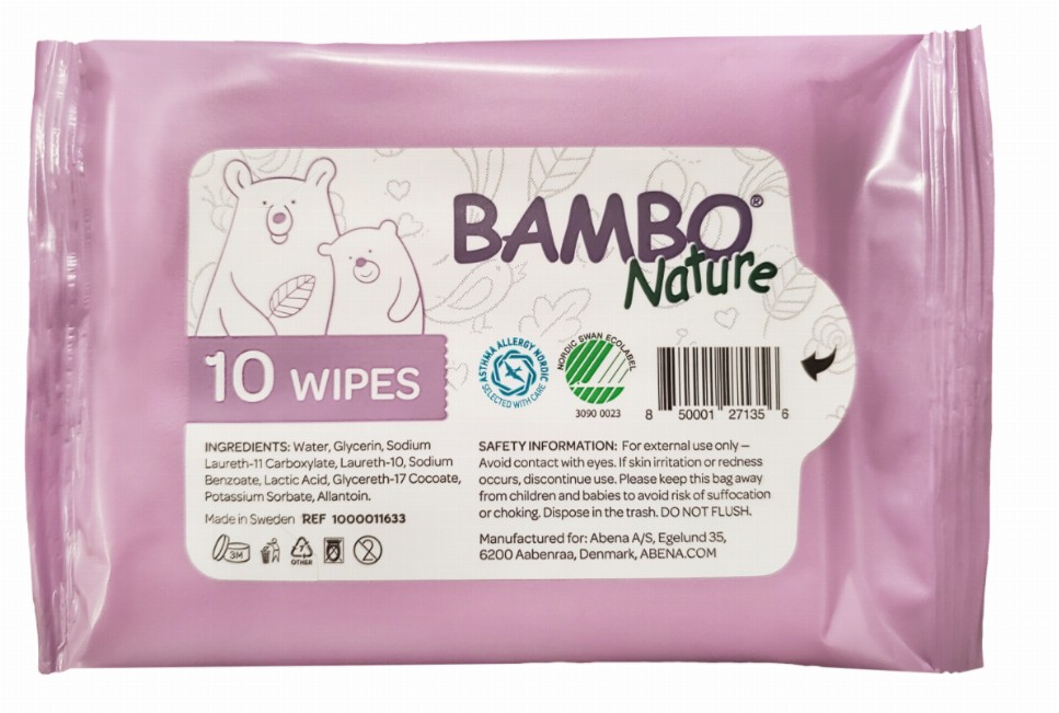 Bambo Nature Tidy Bottom - Wet Wipes - 10 pack