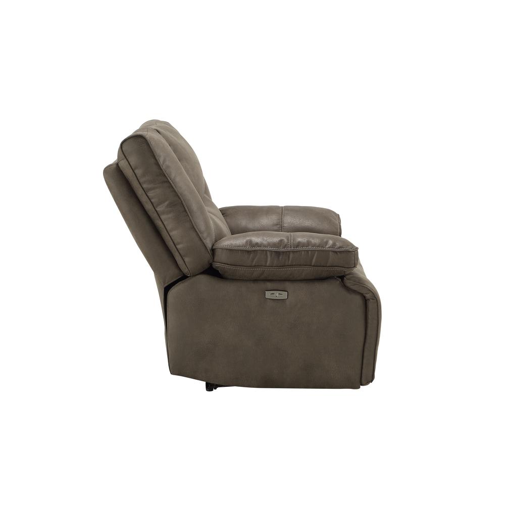 Recliner (Power Motion), Gray Leather-Aire 54897