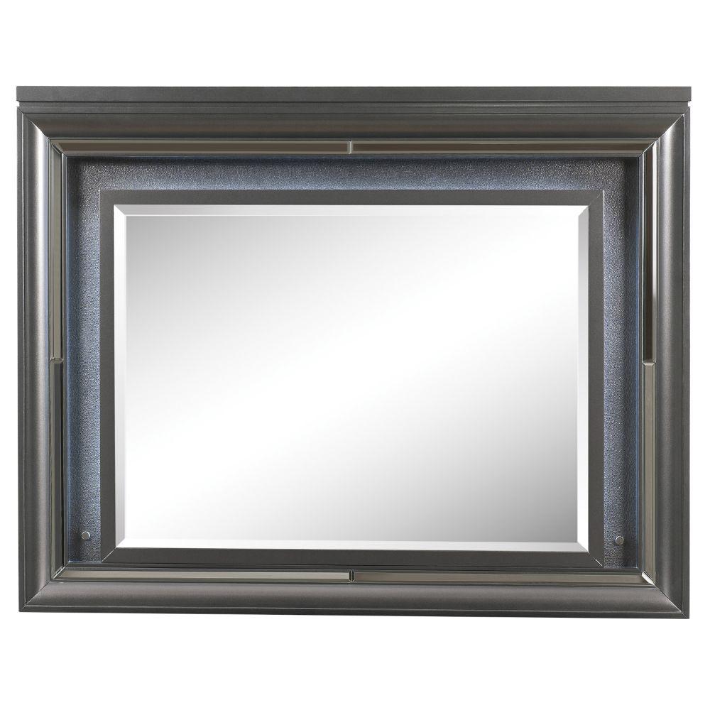 Sawyer Metallic Gray Mirror w/LED