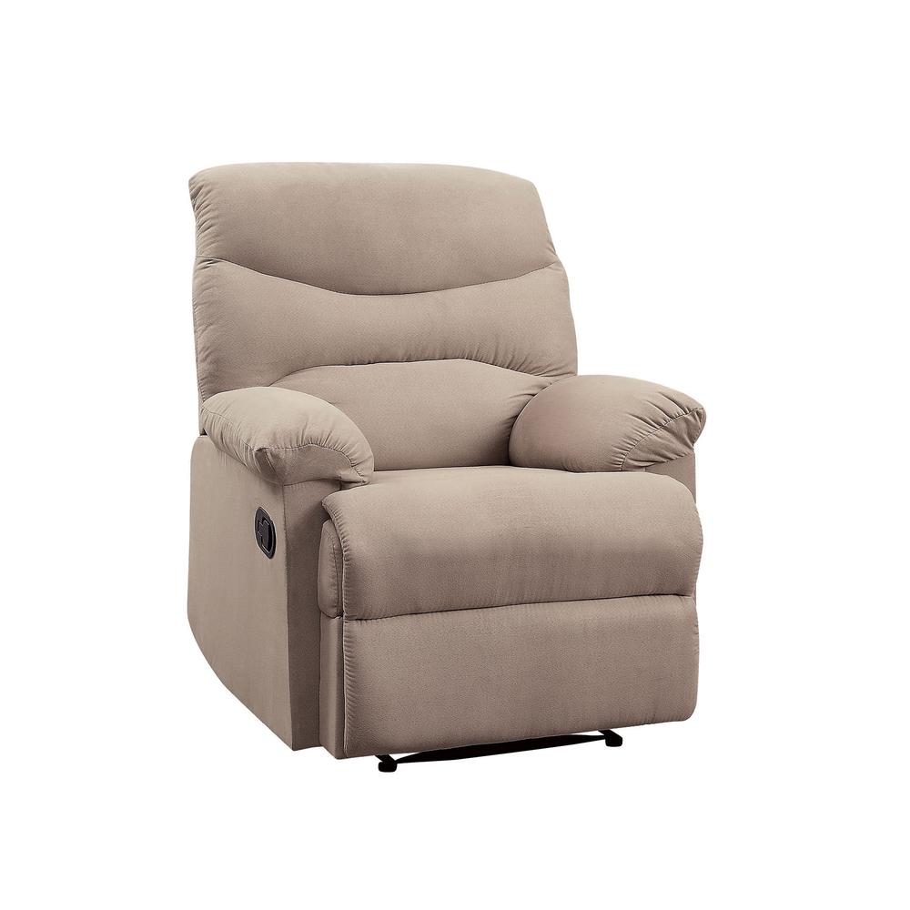 Arcadia Motion Recliner, Light Brown Woven Fabric