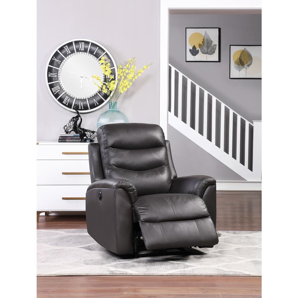 Recliner (Power Motion), Brown Top Grain Leather Match 59693