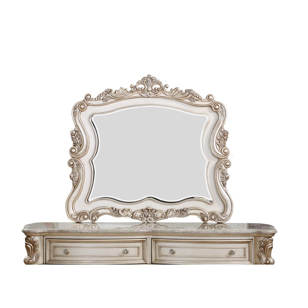 Gorsedd Mirror, Antique White  (27444)