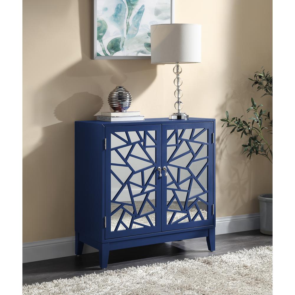 ACME Einstein Console Table, Blue Finish