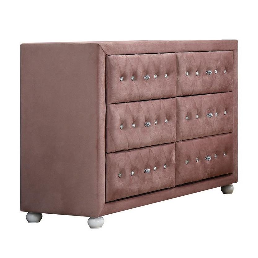 Reggie Pink Fabric Dresser