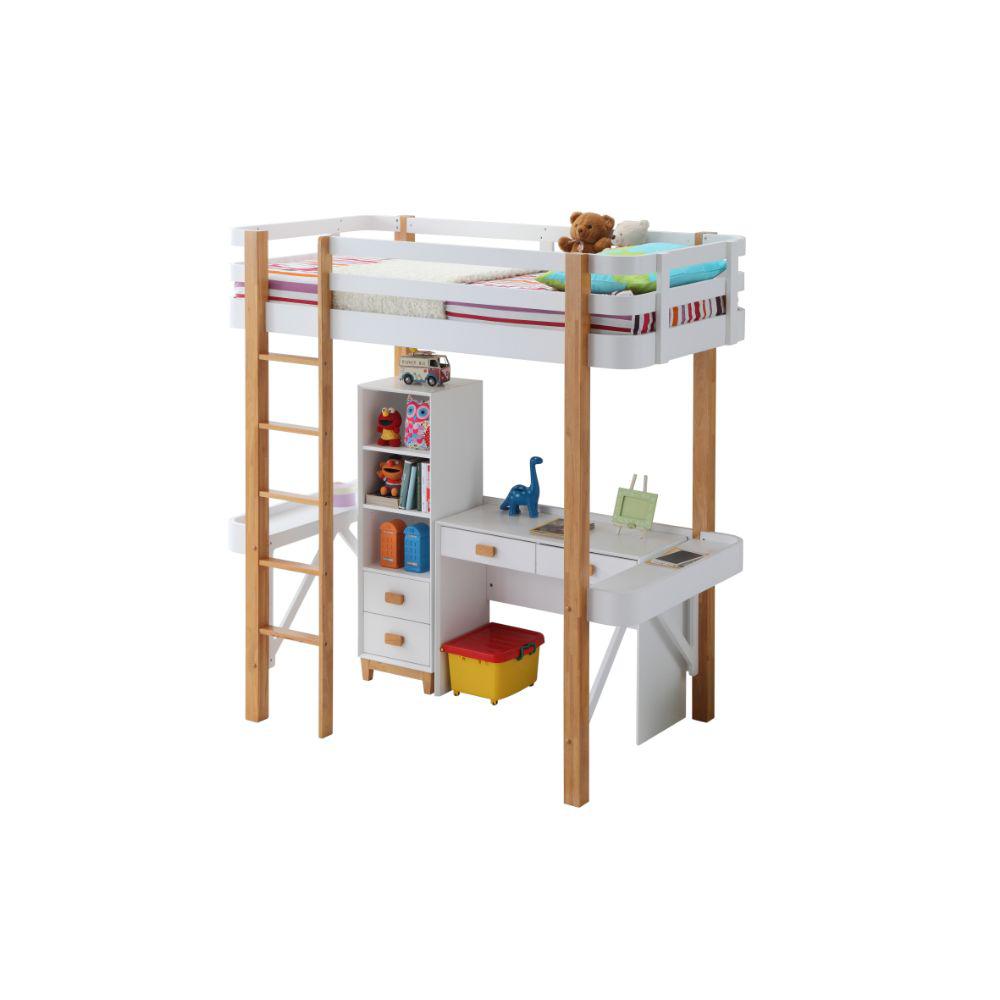 Rutherford White & Natural Loft Bed
