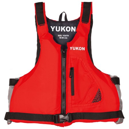 Yukon Base Paddle/Angler Vest, Red, Youth