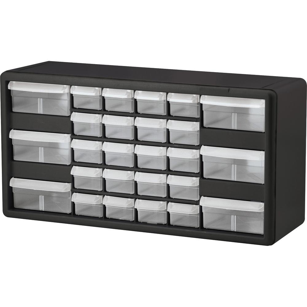 Akro-Mils 26-Drawer Plastic Storage Cabinet - 26 Compartment(s) - 10.3" Height x 20" Width x 6.4" Depth - Unbreakable, Stackable