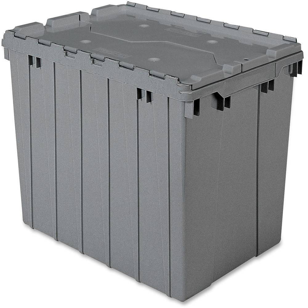 Akro-Mils Attached Lid Storage Container - Internal Dimensions: 16.88" Height - External Dimensions: 21.5" Length x 15" Width x 