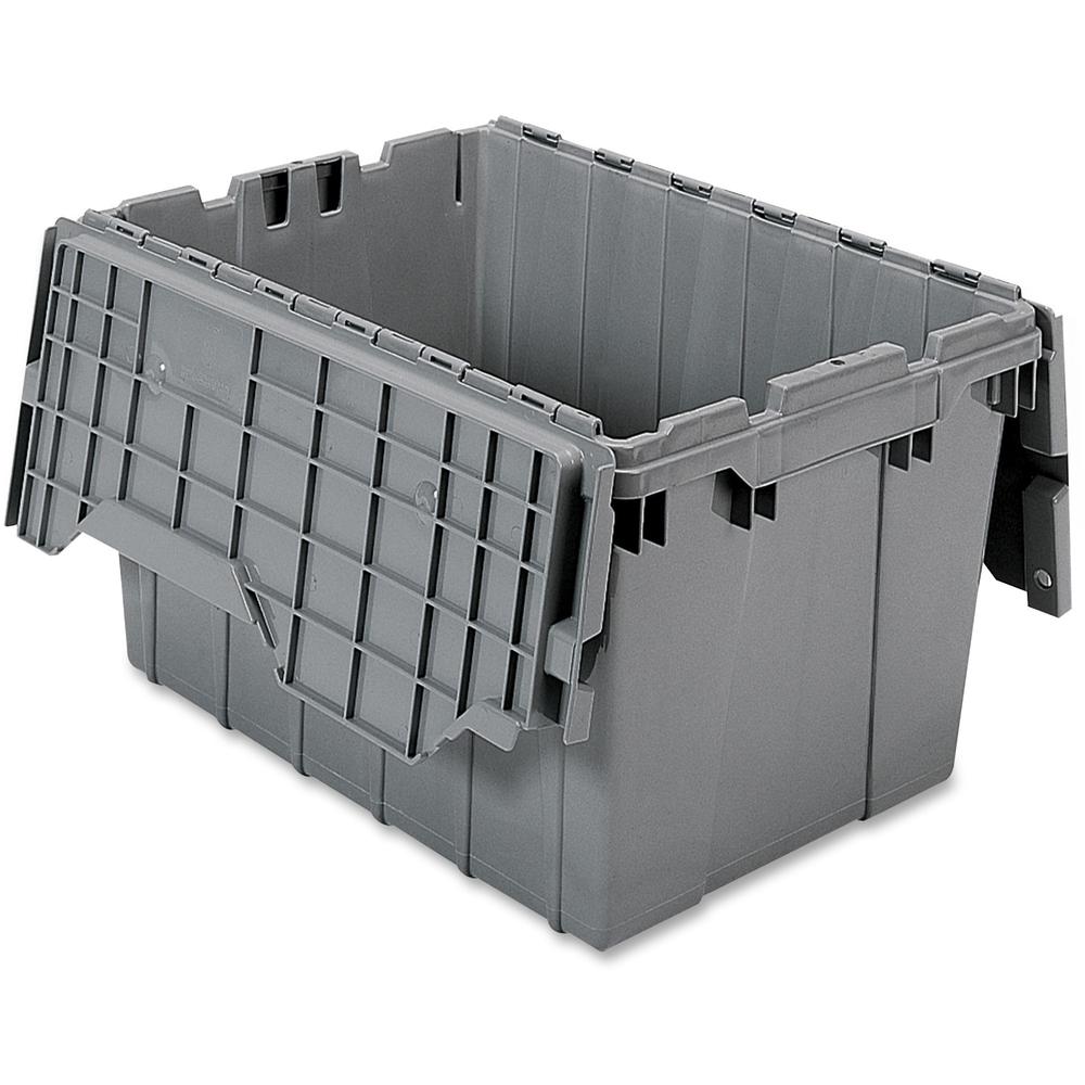 Akro-Mils Attached Lid Storage Container - Internal Dimensions: 12" Height - External Dimensions: 21.5" Length x 15" Width x 12