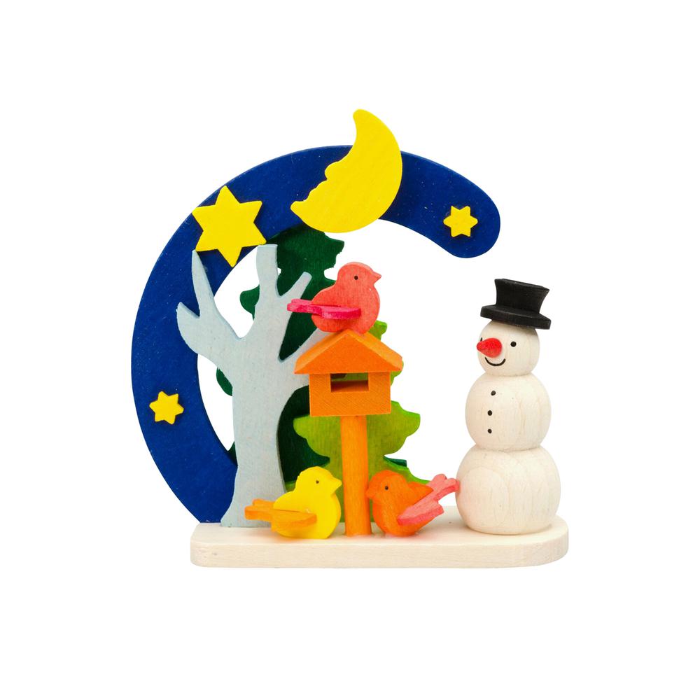 4416 - Graupner Ornament - Snowman Birdhouse - 3"H x 2.75"W x 1.25"D