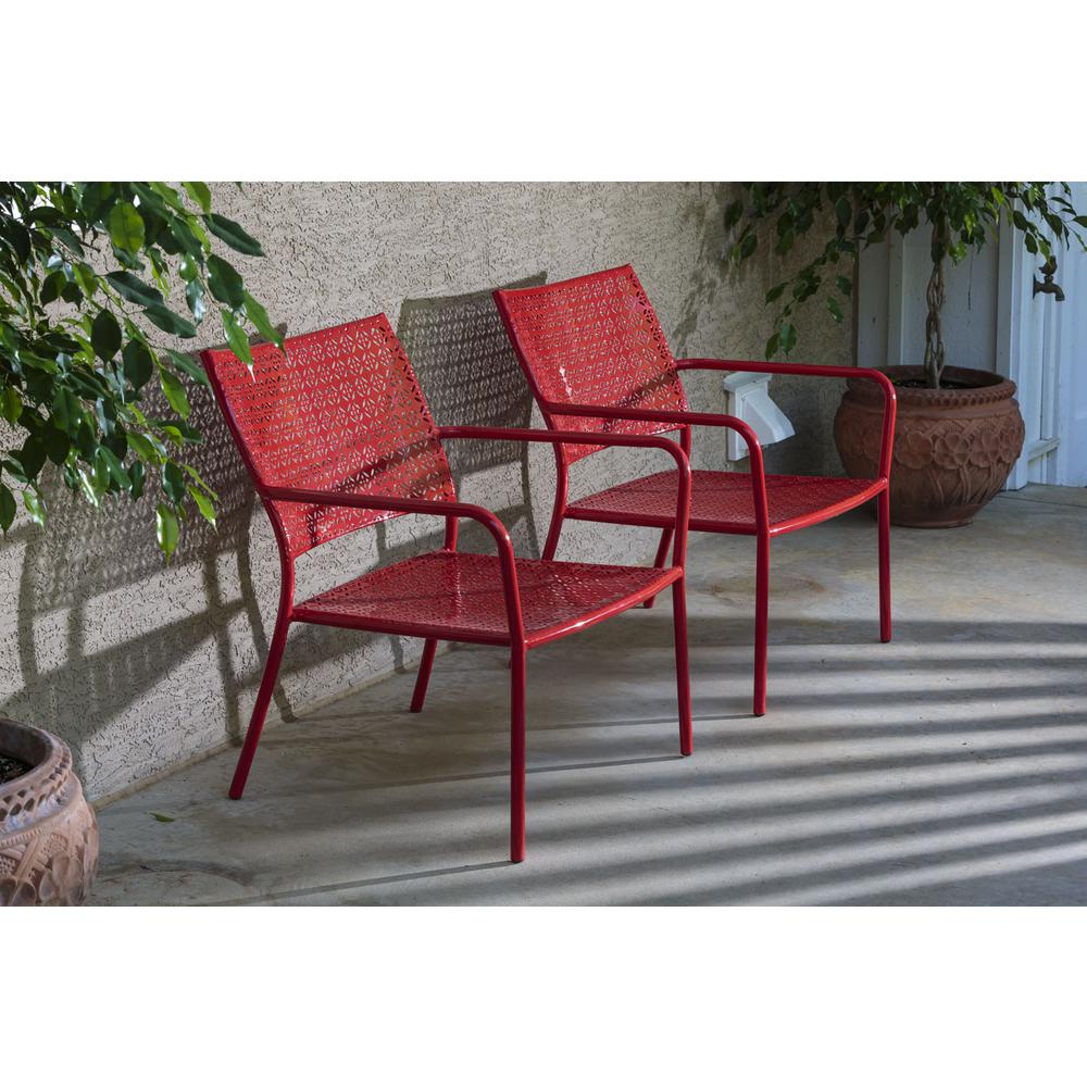 Set of 2 Martini Low Profile Lounge Chairs in Cherry Pie Finish