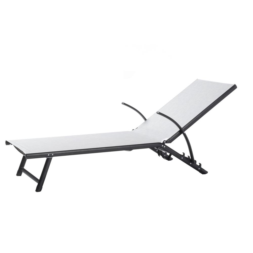 Oceanview Stackable/Foldable Chaise Lounge- Soho Black