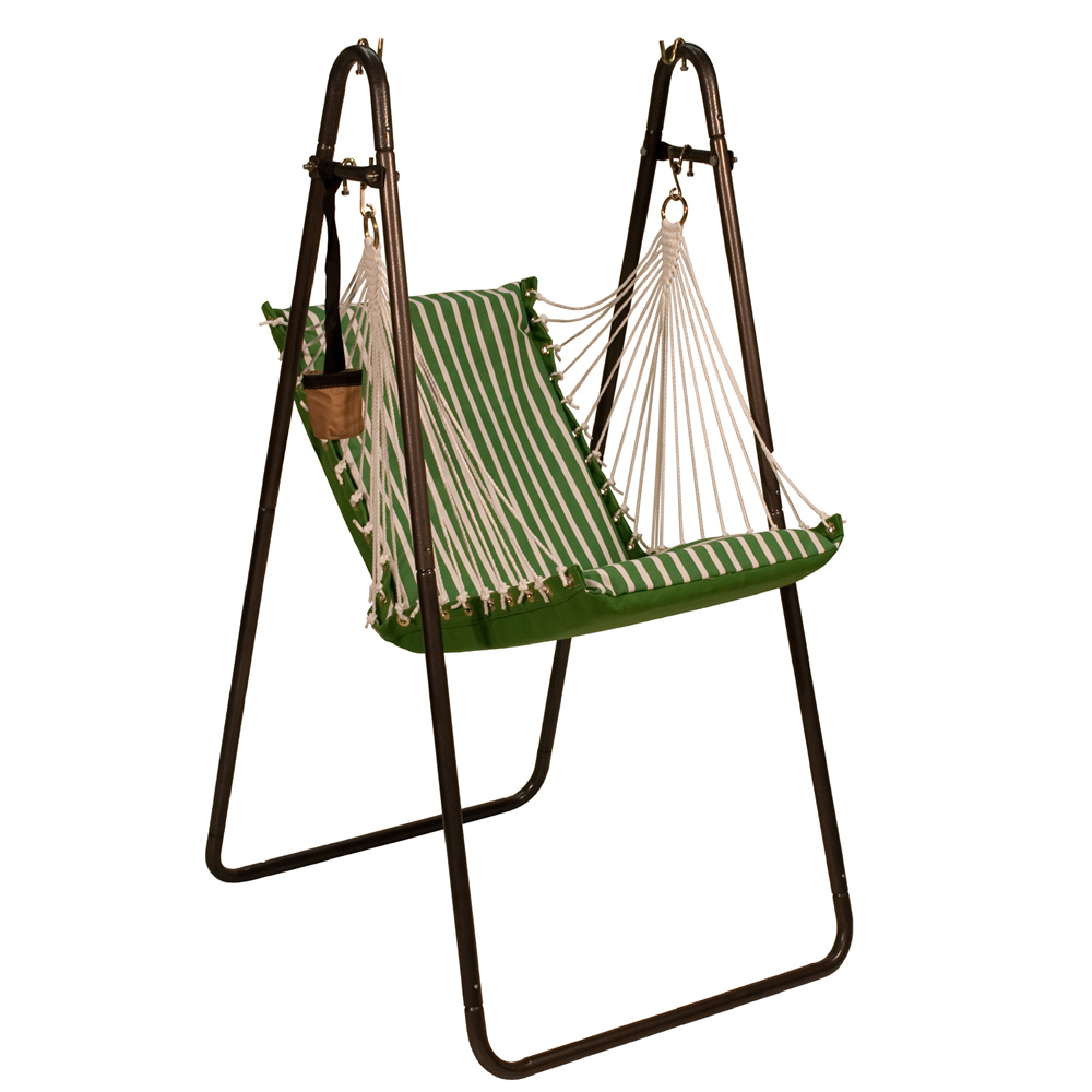 Sunbrella Hanging Chair with Stand Set - Emerald