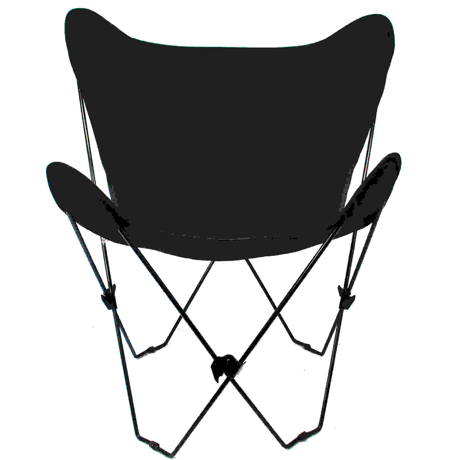 Butterfly Chair and Cover Combination With Black Frame, Black
