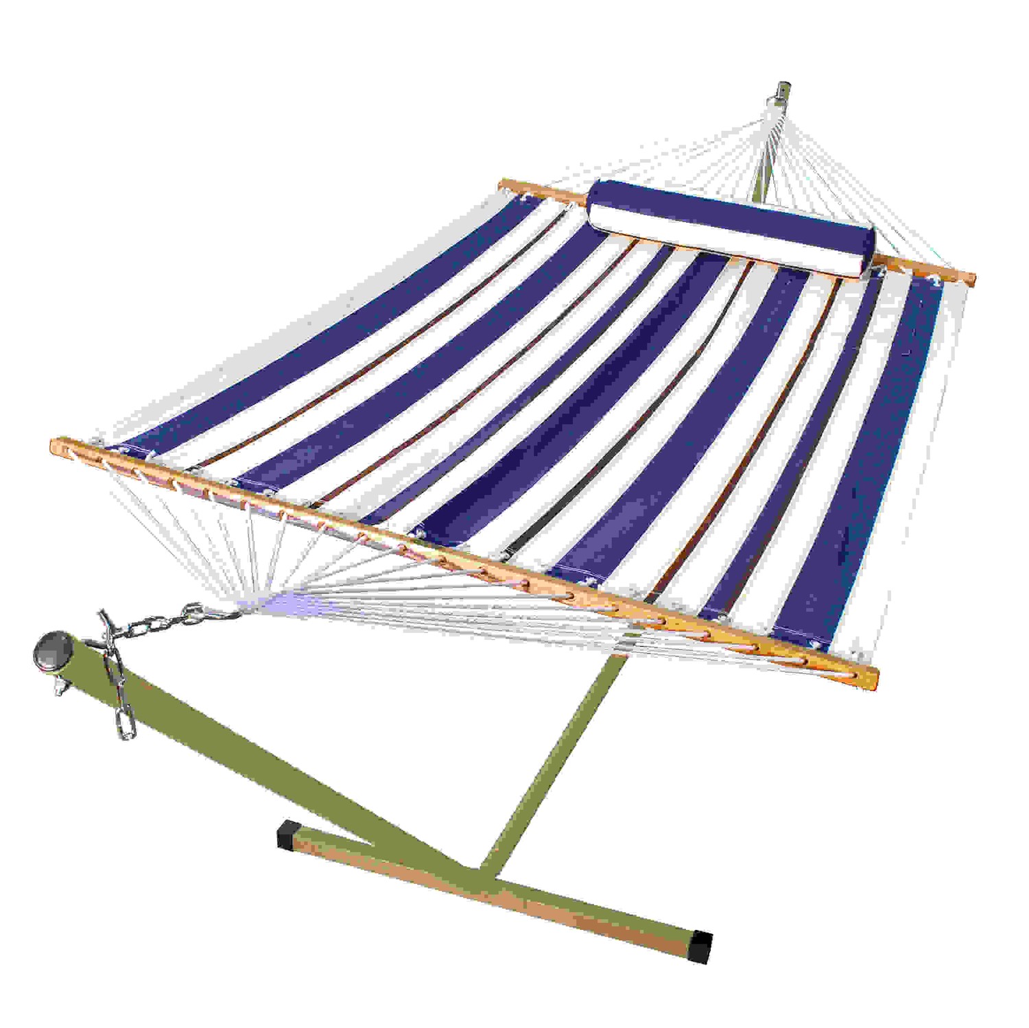 12' Fabric Hammock, Pillow, and Stand Combination