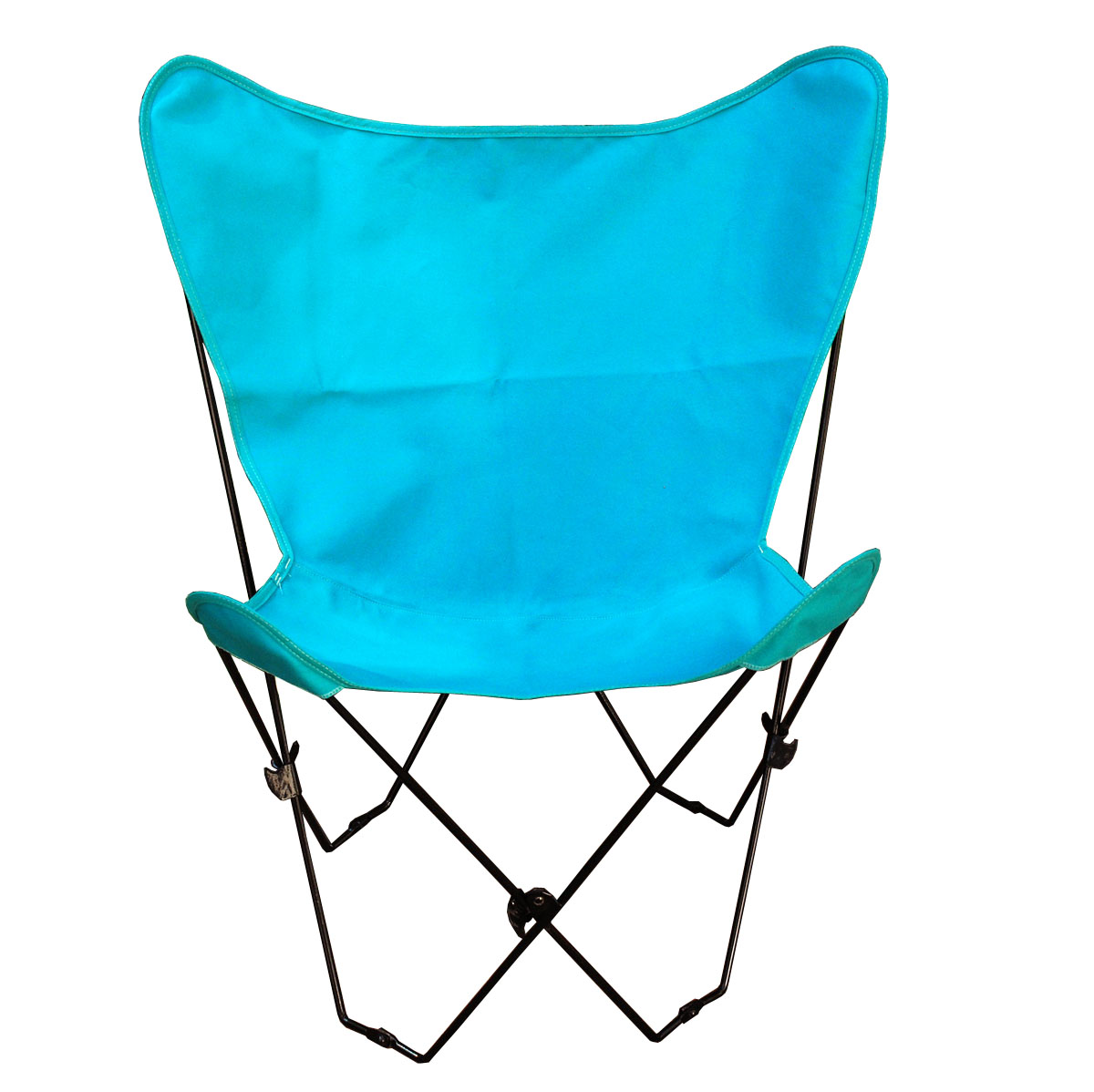 Butterfly Chair and Cover Combination With White Frame, Teal