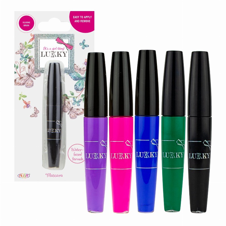 LUKKY Mascara with silicone brush x 0.27 fl.oz., assortment of 12 pieces