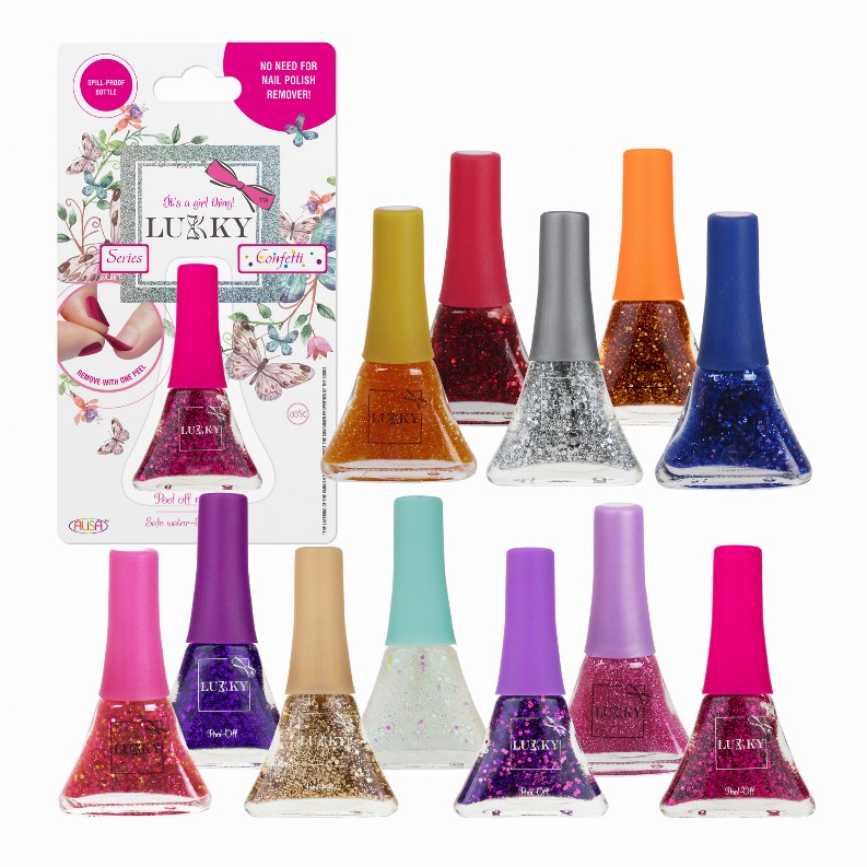 LUKKY Peel-off nail polish "Confetti" series, assortment of 12 pieces