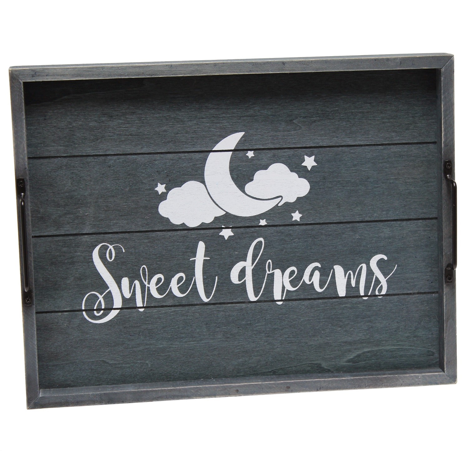 Elegant Designs Decorative Wood Serving Tray w/ Handles, 15.50" x 12", "Sweet Dreams"