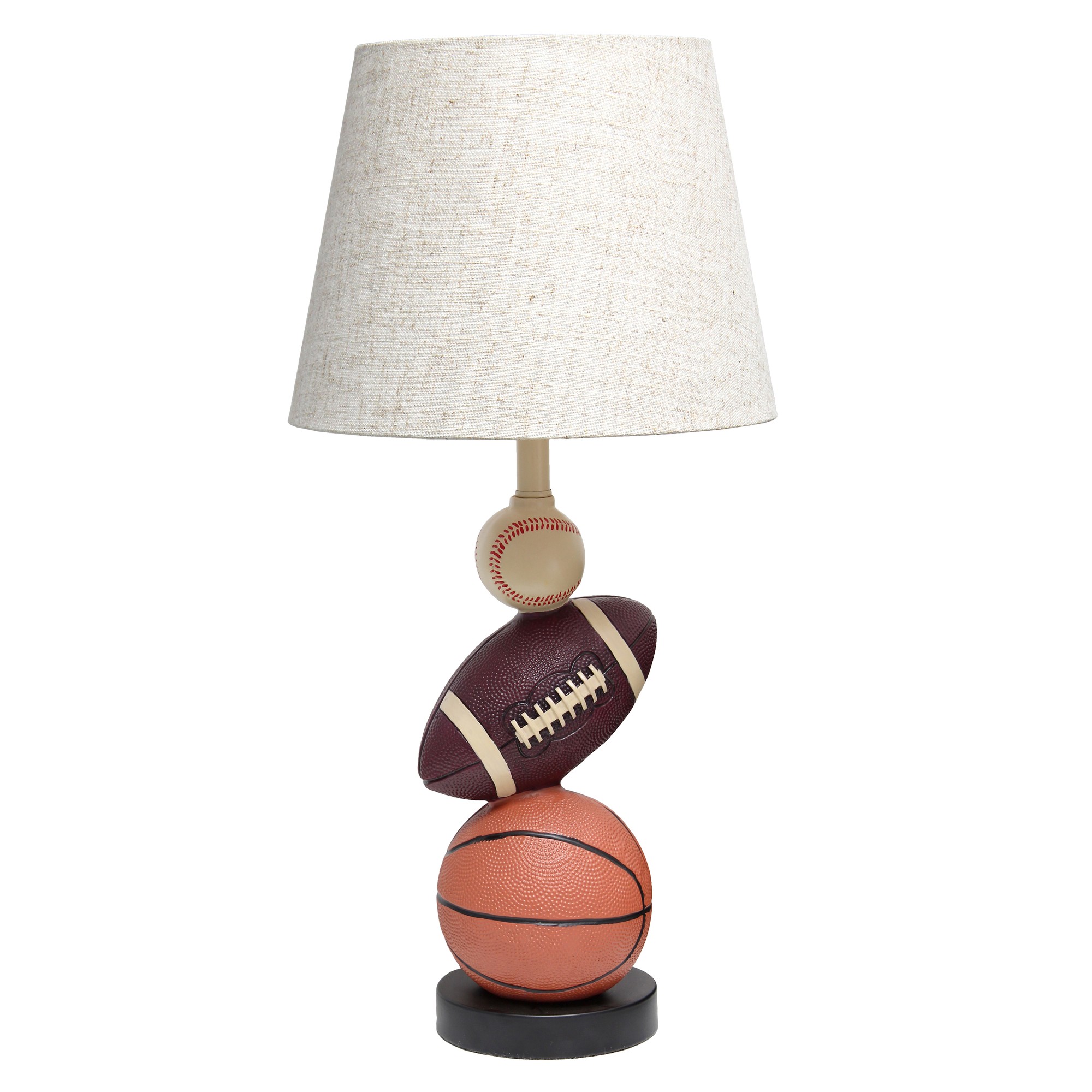 22" Tall Sports Combo Table Lamp Light Beige Shade