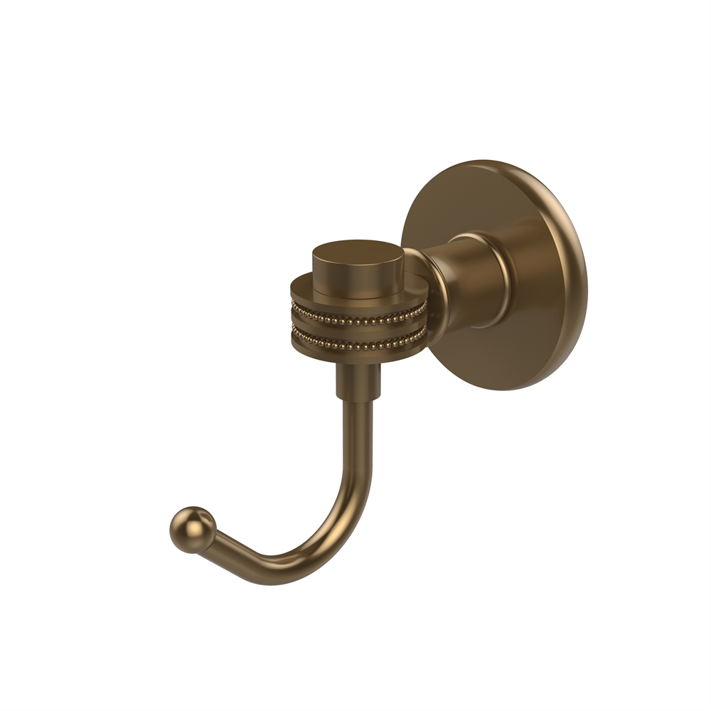 2020D-BBR Continental Collection Robe Hook with Dotted Accents, Brushed Bronze