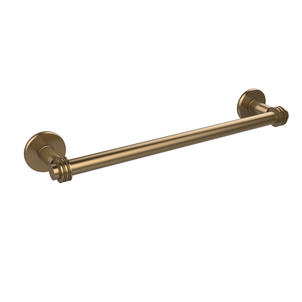 2051D/24-BBR Continental Collection 24 Inch Towel Bar with Dotted Detail, Brushed Bronze