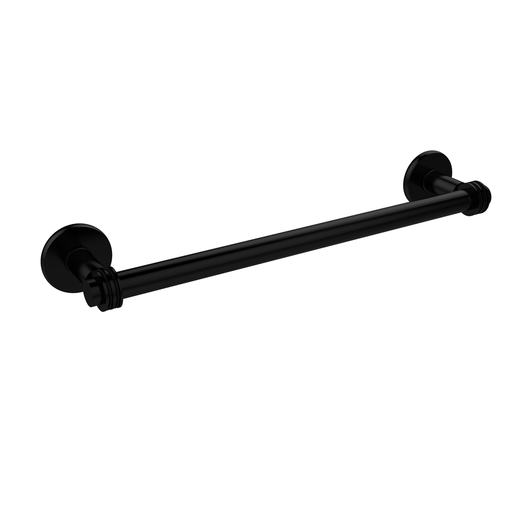 2051D/18-BKM Continental Collection 18 Inch Towel Bar with Dotted Detail, Matte Black