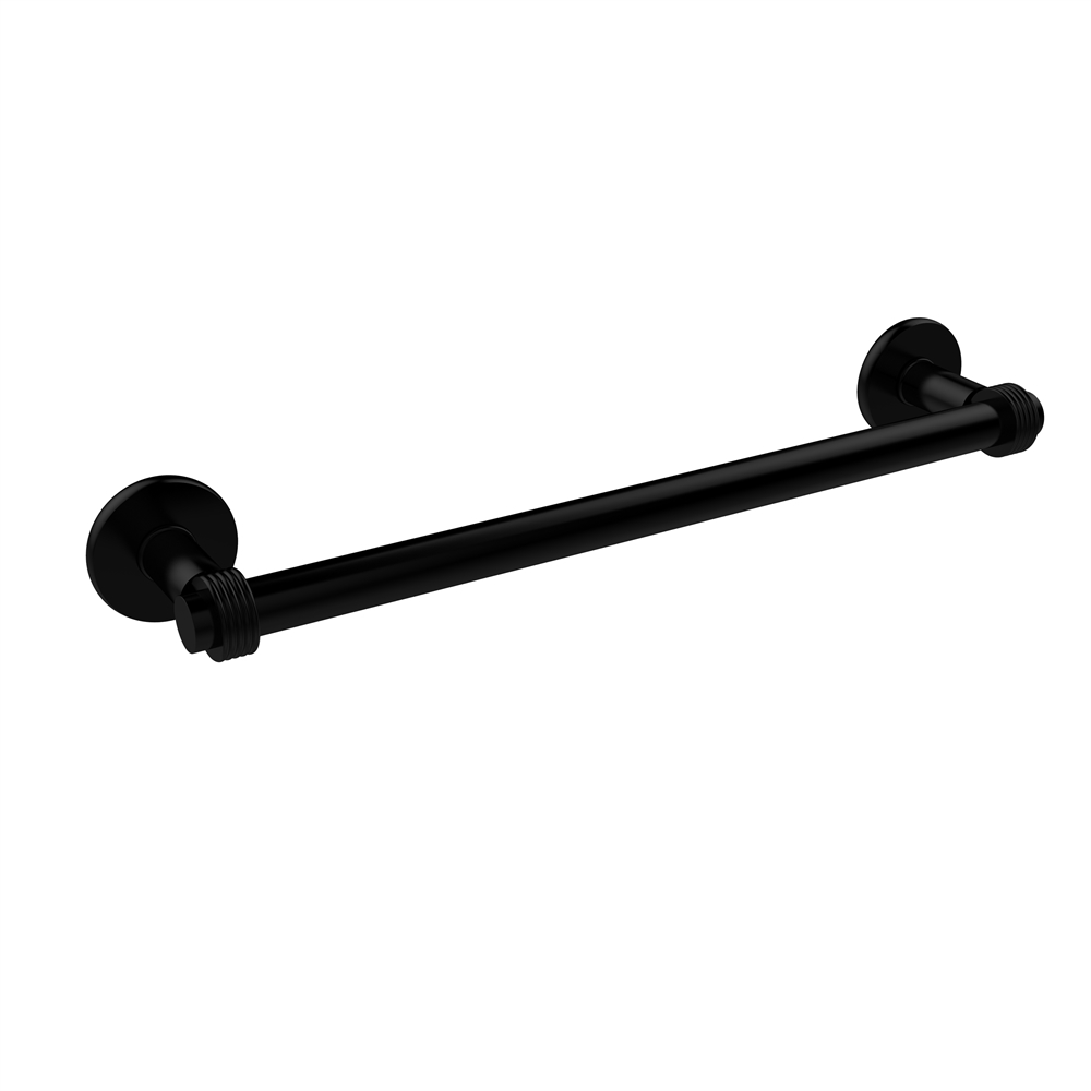 2051G/18-BKM Continental Collection 18 Inch Towel Bar with Groovy Detail, Matte Black